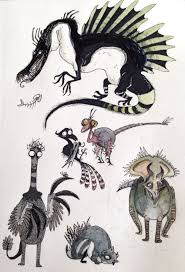 Dinoween Masterpost A Dinosaur A Day Assorted Tim Burton Dinosaurs By Iguanodont Tim Burton Drawings Animal Drawings Tim Burton Style