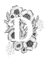 Letter D Print Alfabet Kalligrafie Typografie Monogram Etsy Ink Art Letter Art Art Prints