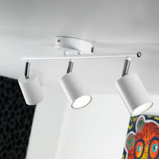 A contemporary minimalist design 3 light ceiling spotlight bar in a black finish. Nordlux Explore 3 Light Spotlight Bar Eames Lighting
