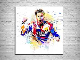 Canvas Print Soccer Gift Soccer Poster Lionel Messi Poster Etsy Lionel Messi Posters Canvas Prints Man Cave Wall Art