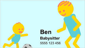 Babysitting activities for children don't have to be complicated. Babysitting Business Cards Free Maker In 3 Easy Steps