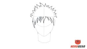 Create the overlapping strands on both sides of the forehead for the bangs. How To Draw Anime Hair For Boys And Men