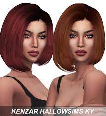 Kenzar Sims Sims Hair Bob Hairstyles Sims 4
