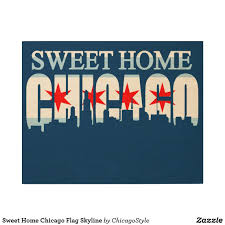 Sweet Home Chicago Flag Skyline Wood Wall Art Zazzle Com In 2020 Chicago Flag Chicago Canvas Sweet Home