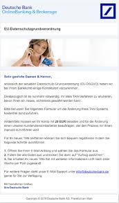 Informieren sie sich bei ihrer vereinigte volksbanken eg. Deutsche Bank Phishing Mail Informationen Zu Ihrem Bankkonto