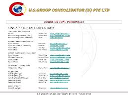 Guo, e.duan, a.ren, y.wang and h.liu, j. U S Group Consolidator S Pte Ltd Logistics
