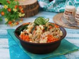 рецепт салата с копченой курицей и морковью по корейски Olive S Kolbasoj I Korejskoj Morkovyu Recept Eda Nacionalnaya Eda Idei Dlya Blyud