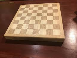 Simple Wood Checker Board Wood Chopping Board Checkerboard Wood Burning Art