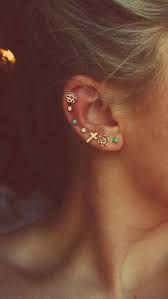 we heart it gaby solari via tumblr cute ear piercings ear piercings cute piercings