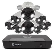 Swann 8 Camera 8 Channel 4k Nvr Security System With 2tb Hdd And 8 X 4k Spotlight Ip Security Cameras Bunnings Australia