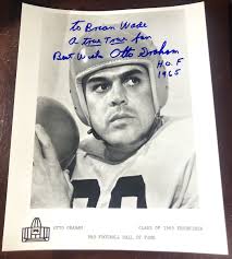 OTTO GRAHAM CLEVELAND BROWNS QB NFL football HOFer auto autograph signed  photo !