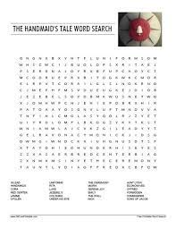 The Handmaid S Tale Word Search The Handmaid Tale Handmaids Tale Tales