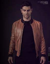 Gio Journal Rami Malek Leather Jacket David Giuntoli Everlane Jeans