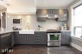 Vintage white desk with 2 pink and grey drawers blush on maisons du monde. Stylish Before And After Full Home Renovation Kitchen Cabinets Grey And White Kitchen Cabinet Design Modern Ikea Kitchens