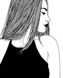 2 ☀ dibujos de chicas negras y blancas fáciles. Dibujos Tumblr De Chicas En Blanco Y Negro