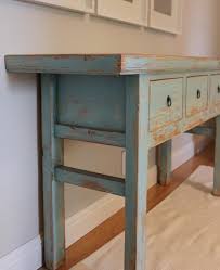 Distressed Blue Console Table Blue Console Table Sofa Table Decor Rustic Farmhouse Furniture