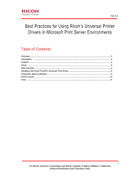 Pcl6 v4 driver for universal print. Ricoh Pcl6 Driver User Manual Manualzz