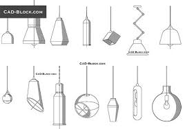 A wide selection of cad drawings of electric lighting in 2d format. Lamps Drawing Dwg