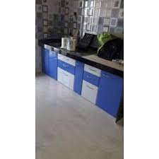 We got to admit that our favorite feature in this. Wooden Frame Blue White Designer Kitchen Cabinet Rs 1100 Square Feet Id 21749995512