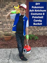 The pokemon pikachu costume kit will be the perfect addition to complete your 2019 halloween this diy pokemon ash costume is super easy to make and perfect for halloween! Diy Pokemon Ash Ketchum Costume Pokeball Candy Bucket