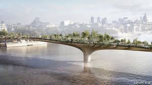 Crossing The Thames Garden Bridge London Garden Bridge Project London Garden