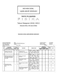 Mar 30, 2021 · kisi kisi soal fisika sma kelas xi semester 2. Kisi Kisi Soal Uas Fisika