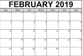 51 Free Monthly February 2019 Calendar Printable Templates With Blank Pdf Notes Excel Calendar Printables 2019 Calendar February Calendar