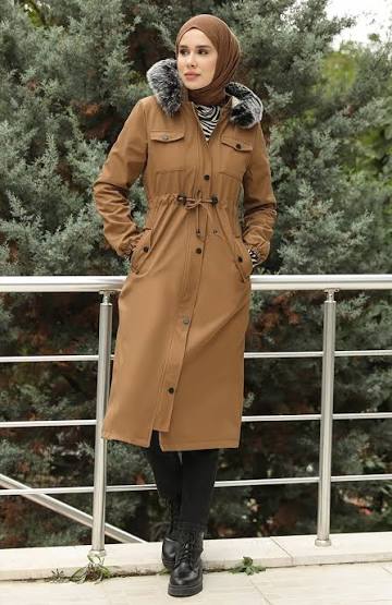 Camel Winter Coat 2143-02 | Sefamerve