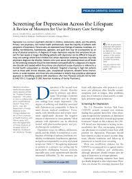 Pdf Screening For Depression Across The Lifespan A Review Of Measures For Use In Primary Care Settings