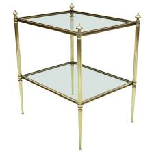 Mid Century Modern French Maison Jansen Brass And Glass Side Table Glass Side Tables Modern Side Table Side Table