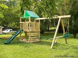 Weekend Project Build This Swingset I M Linking This To The Free Pdf Of The Plans Swing Set Diy Playset Plans Wooden Playset