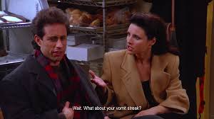 La serie trata sobre la vida de todos los días de jerry seinfeld y sus tres amigos, cosmo kramer (michael richards), george costanza (jason the dinner party. Today On Screen On Twitter Today June 29 1980 Is The Last Time New Yorker Jerry Seinfeld Vomited Until He Breaks His Streak 14 Years Later After Eating A Cookie Seinfeld S05e13