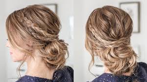 Learn how to create the perfect low bun, worn by celebrities everywhere! Braided Low Bun Hairstyle Missy Sue