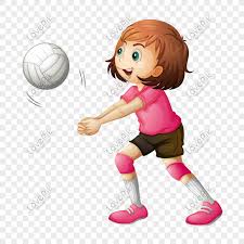 jugando voleibol niña material de vectores Imagen Descargar_PRF ...