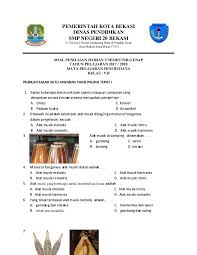 Maybe you would like to learn more about one of these? Doc Soal Penilaian Harian 2 Semester Genap Tahun Pelajaran 2017 2018 Mata Pelajaran Seni Budaya Kelas Vii Pilihlah Salah Satu Jawaban Yang Paling Tepat Yogie Cancers Academia Edu