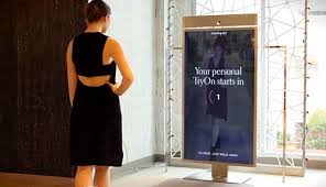 Using the mirror's touch screen, customers can ask a clerk to bring different sizes or styles and can customize their lighting. Smart Mirrors Lets You Virtually Try On Clothes And Order Drinks Daily Mail Online
