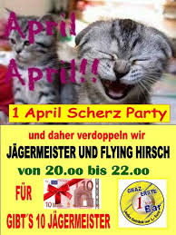 Heute ist ja wieder der berühmte 1. 1 April Scherz Party 01 04 2015 1 Euro Bar