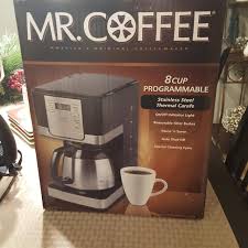 Thermal carafe coffee makers keep coffee warm for hours. Find More Mr Coffee 8 Cup Programmable Stainless Steel Thermal Carafe Coffee Pot Model Jwtx95 Used 1 Year Have Original Box Paid 55 At Jc Penney For Sale At Up To 90 Off