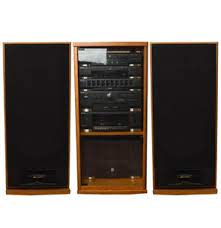 Lot Art Sharp Stereo Components Cabinet And Floor Speakers