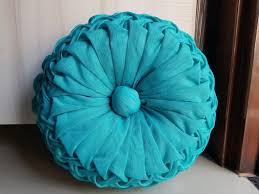 Turquoise Pillow For Sofa Chair Or Bed 12 5 By 6 5 Round Pillow Throw Pillow Pillow For Christmas Decoration Customisation Available In 2020 Turquoise Pillows Pillows Christmas Cushions