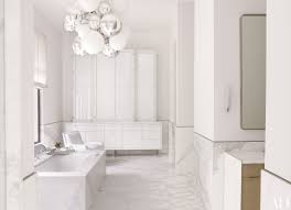 Hampton carrara hexagon marble tiles on the bathroom floor. Marble Bathroom Renovating Ideas Architectural Digest