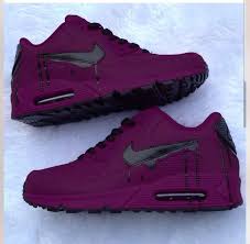 Black And Purple Nike Running Shoes Tyrian Purple And Black Custom Nike Air Max 90 Sneakersupershop Online Store Powered By Storenvy Sneakers Fashion Nice Shoes Shoes