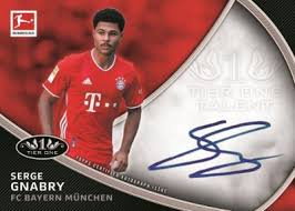 Whatever serge gnabry's cooking, it must be good! 2020 21 Topps Tier One Bundesliga Soccer Card Checklist