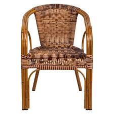 Flash Furniture Cadiz Series Burning Brown Rattan Restaurant Patio Chair With Dark Red Bamboo Aluminum Frame Walmart Com Patio Chairs Rattan Outdoor Furniture Flash Furniture