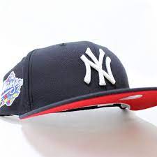 Newyorkyankees 1999 World Series 59fifty Fitted Neweracap In Navy Redunderbrim Ecapcity In 2021 Fitted Hats New Era Cap New Era 59fifty