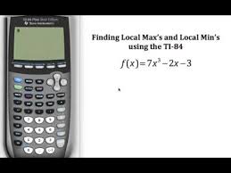 Finding Local Max S And Min S Using The Ti 84 Calculator Graphing Calculator Basic Algebra