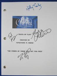 Charmed Signed TV Script Screenplay X4 Alyssa Milano Holly Marie Combs  Shannen Doherty Ted King Autograph Signature Feat of Clay