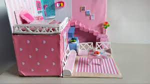 Craft membuat rumah barbie love is you. Cara Membuat Rumah Barbie Dari Kardus 3 Lala Lathipah Youtube