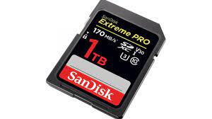 Sandisk Releases A 1tb Extreme Pro Sdxc Memory Card Sandisk Terabyte Memory Cards