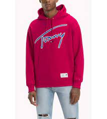 Ils vous garantissent une allure sport et branchée à la fois. Sweat A Capuche Homme Tommy Jeans Signature Framboise